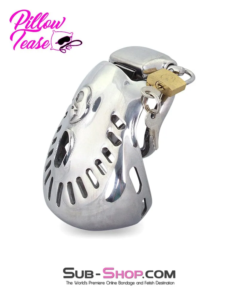 2234AR      Big Steel Dungeon Full Balls and All Locking Male Chastity Cage