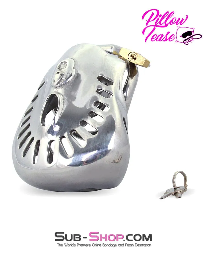 2234AR      Big Steel Dungeon Full Balls and All Locking Male Chastity Cage