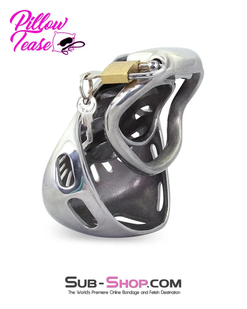 2234AR      Big Steel Dungeon Full Balls and All Locking Male Chastity Cage