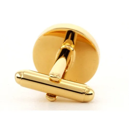 5 x Personalised Engraved Round Gold Cufflinks