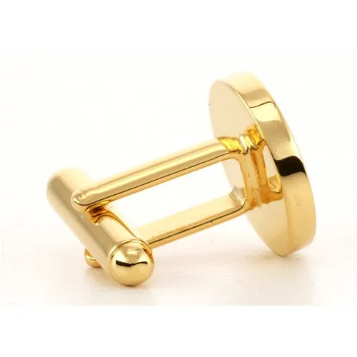 5 x Personalised Engraved Round Gold Cufflinks
