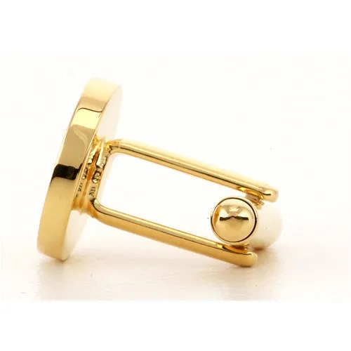 5 x Personalised Engraved Round Gold Cufflinks
