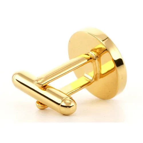 5 x Personalised Engraved Round Gold Cufflinks