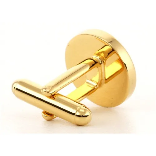5 x Personalised Engraved Round Gold Cufflinks
