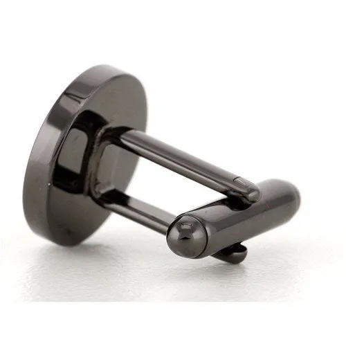 5 x Personalised Engraved Round Gunmetal Cufflinks