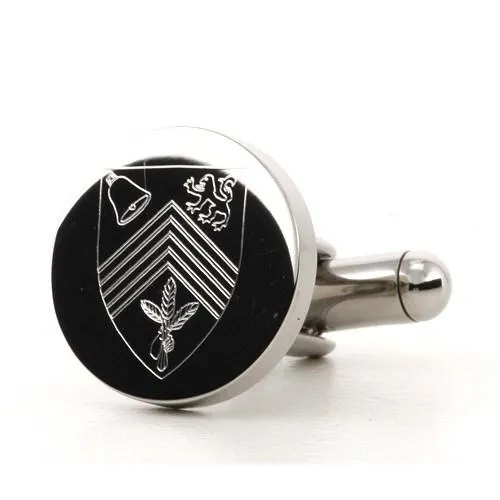 5 x Personalised Round Engravable Silver Cufflinks