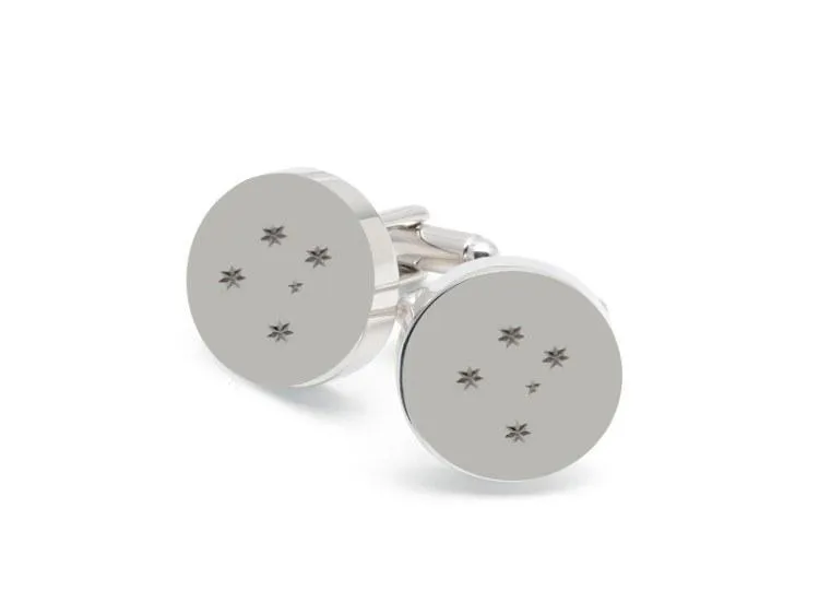 5 x Personalised Round Engravable Silver Cufflinks