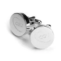 5 x Personalised Round Engravable Silver Cufflinks