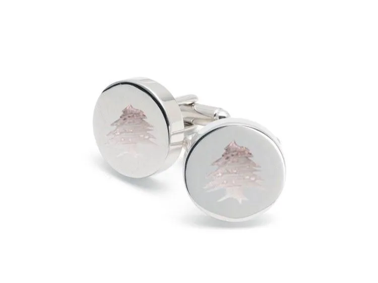 5 x Personalised Round Engravable Silver Cufflinks