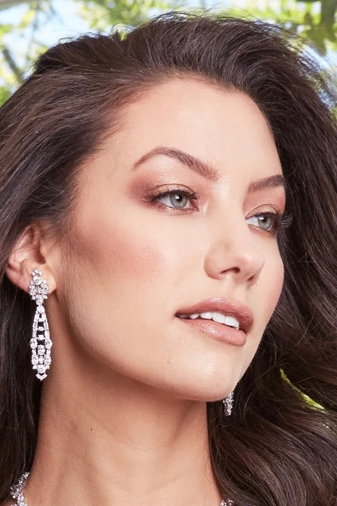 Adelaide Art-Deco Linear Statement Earrings