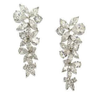 Adelise Floral Cubic Zirconia Statement Earrings