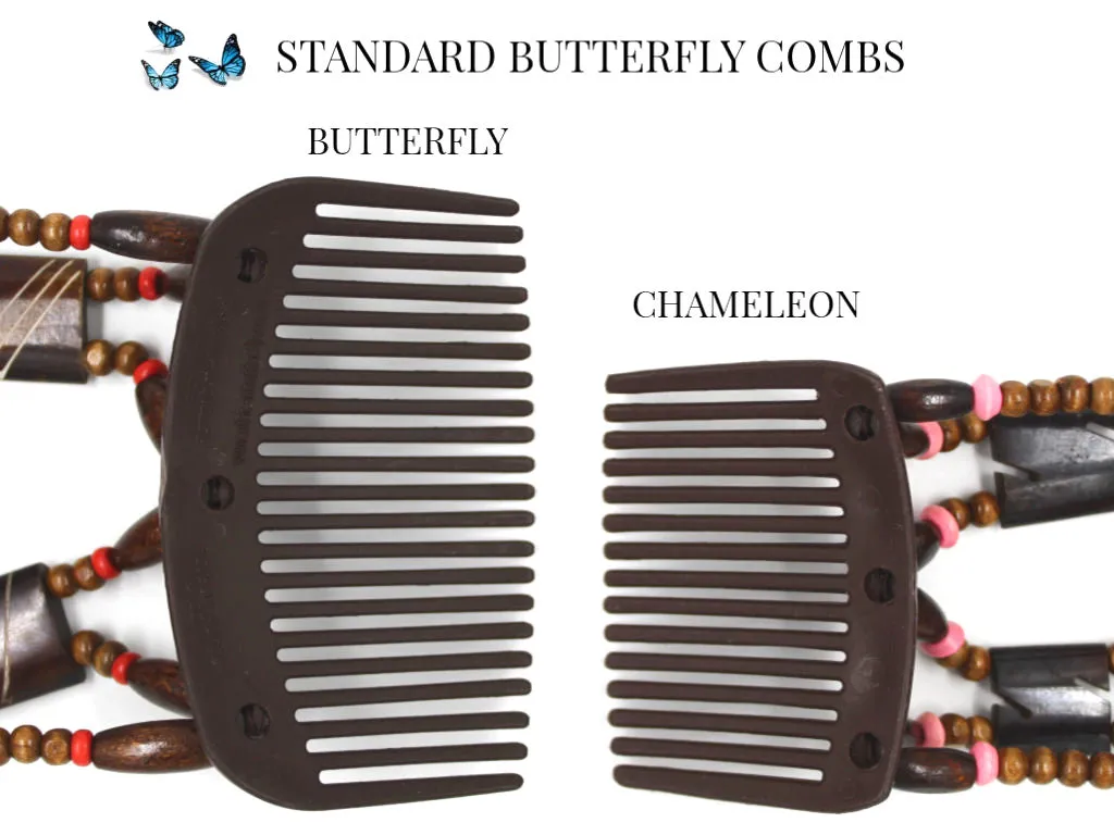 African Butterfly Thick Hair Comb - Tripla Black 10