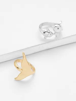 Animal Design Rings Set 2pcs