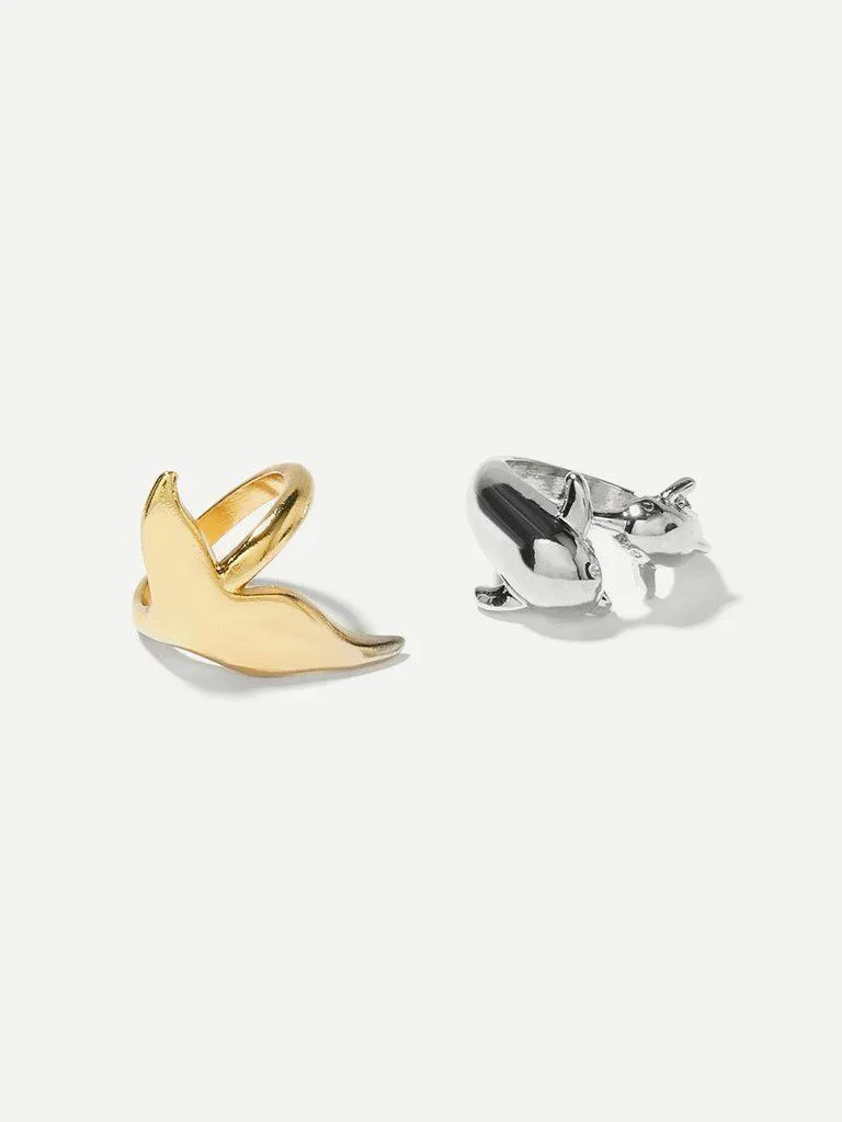 Animal Design Rings Set 2pcs