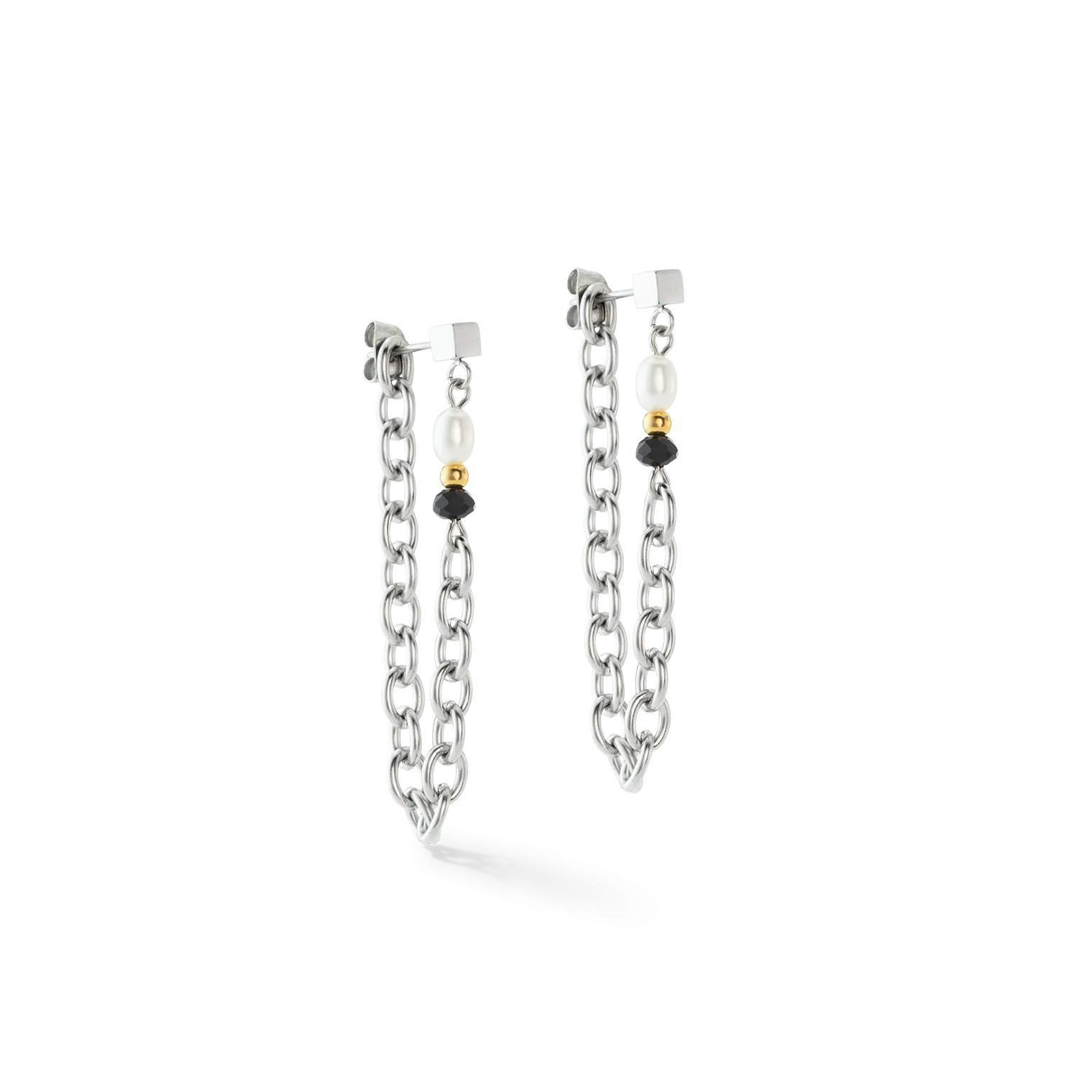 Art Deco Elegance earrings bicolour