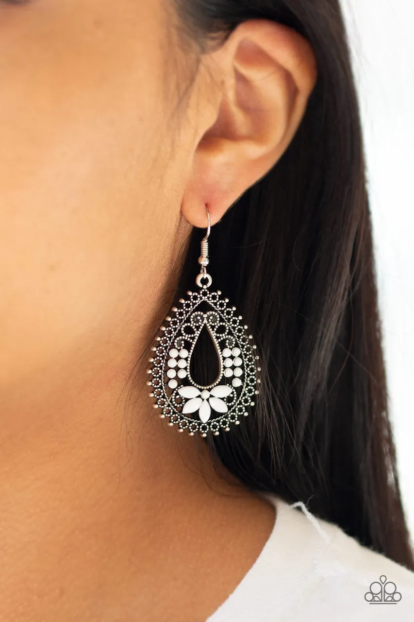 Atta-GALA White Paparazzi Earrings