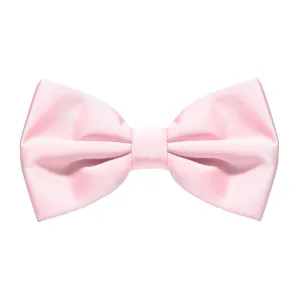 Baby Pink Satin Pre-Tied Bow Tie