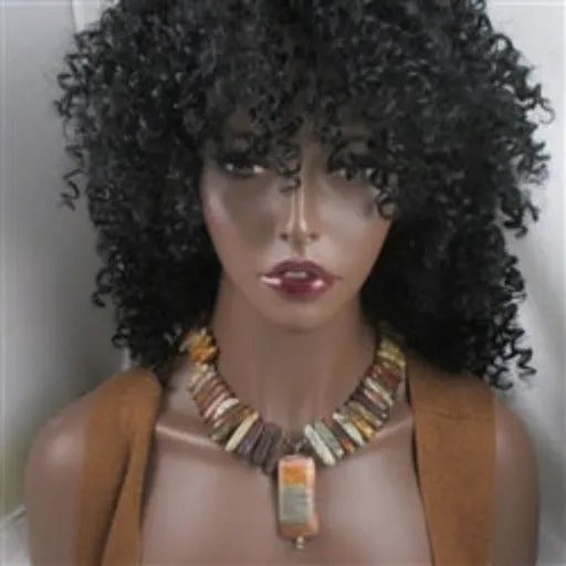 Big Bold Jasper Collar Necklace with Pendant