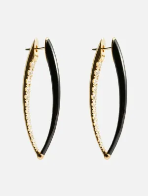 Black Large Cristina Earrings