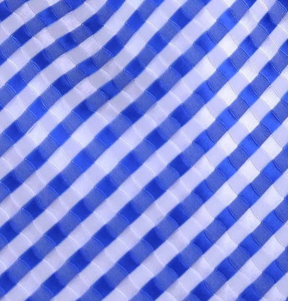 Blue & White Extra Long Tie - 3XL