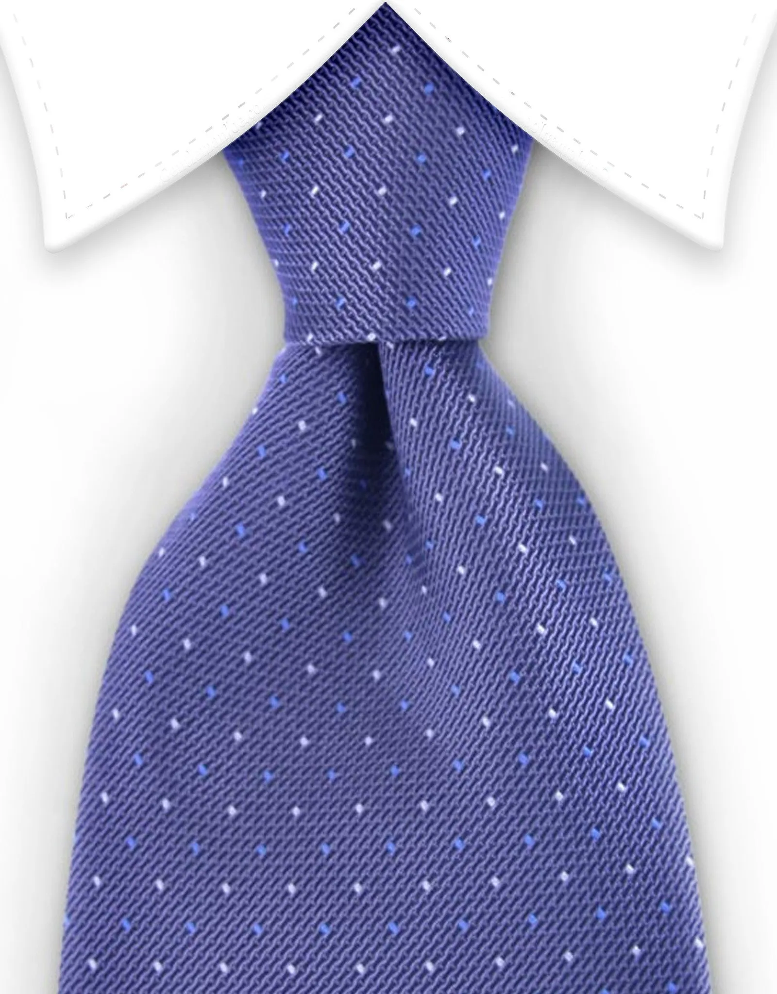 Blue Grey Pin Dot 4" Wide Tie