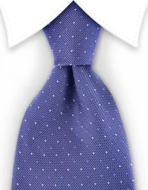 Blue Grey Pin Dot 4" Wide Tie