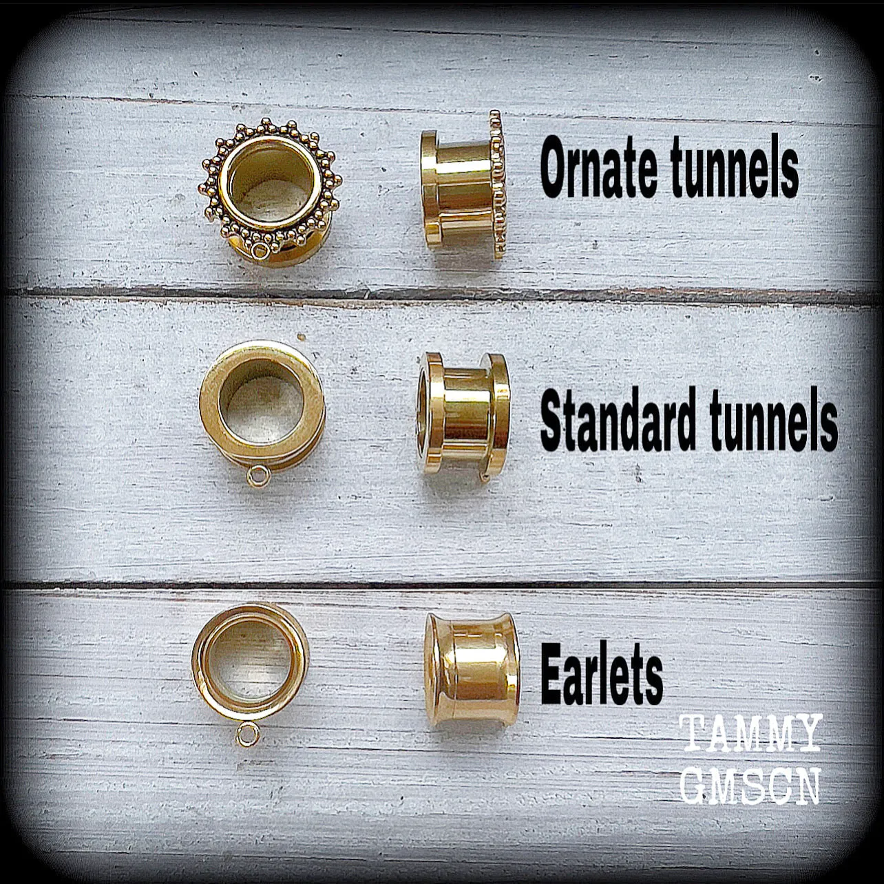 Boho tunnel hoop earrings-Geometric gauged earrings