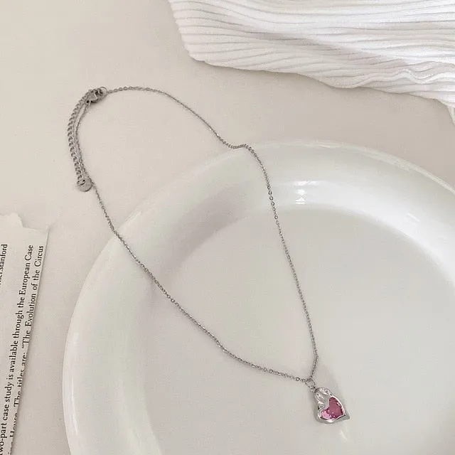 Bow Cupid Crystal Choker Necklace