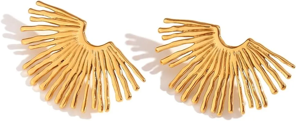 Cairo Stud Earrings - Gold Plated and Stainless Steel Earrings