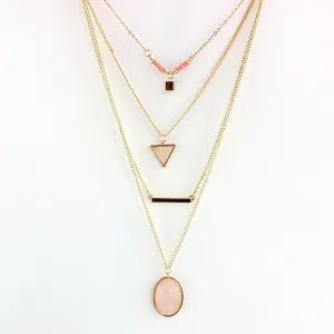 CHOKER Brand Bohemia Body Chain Triangle Necklace Multilayer Turquoise 18K Gold Necklace for Women Boho Summer Jewelry
