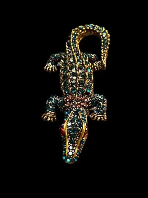 Classy Crocodile Lapel Pin Broach