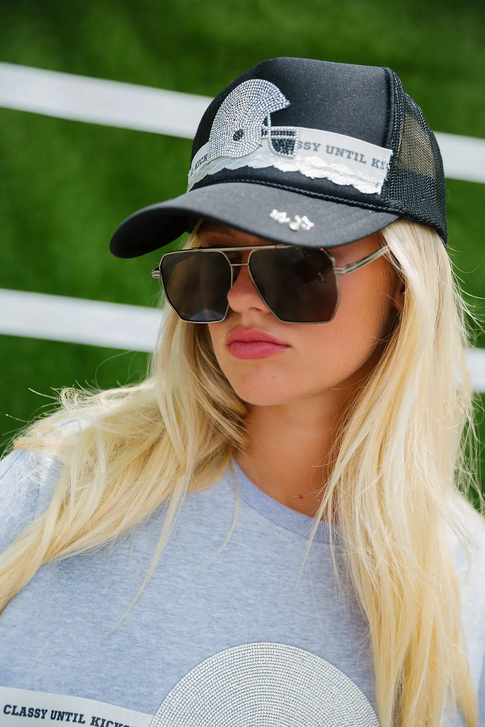 CLASSY UNTIL KICKOFF HELMET TRUCKER HAT