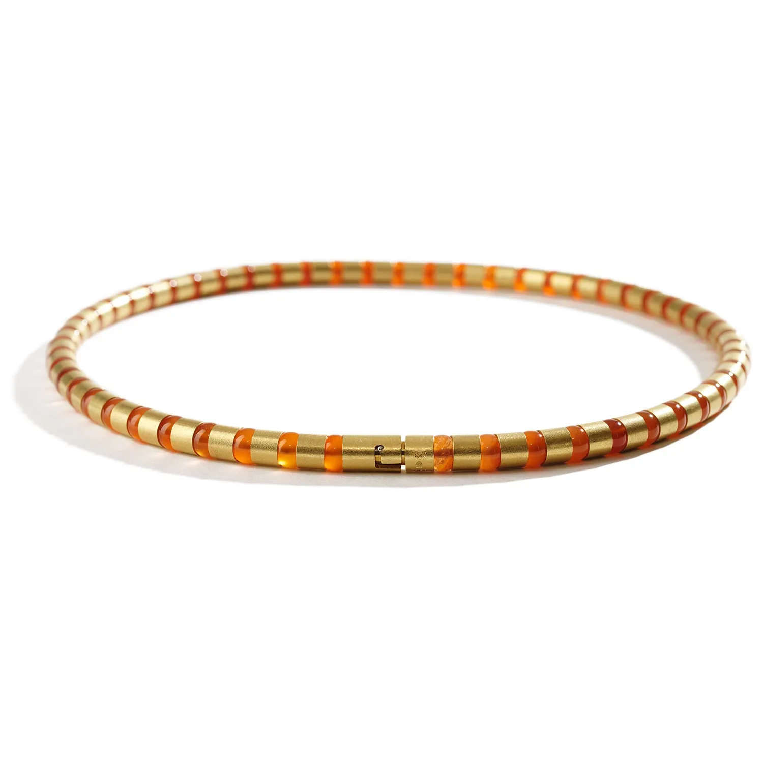 Cleopatra Gold Collier~6mm Carnelian