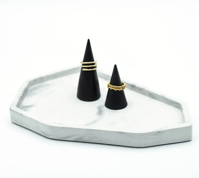 Concrete Ring Holders Set of Two