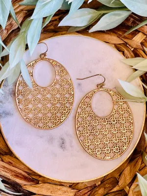 Courtney Filigree Earrings  Gold
