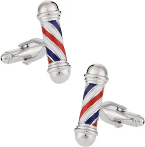 Cuff-Daddy Barber Pole Cufflinks with Presentation Box