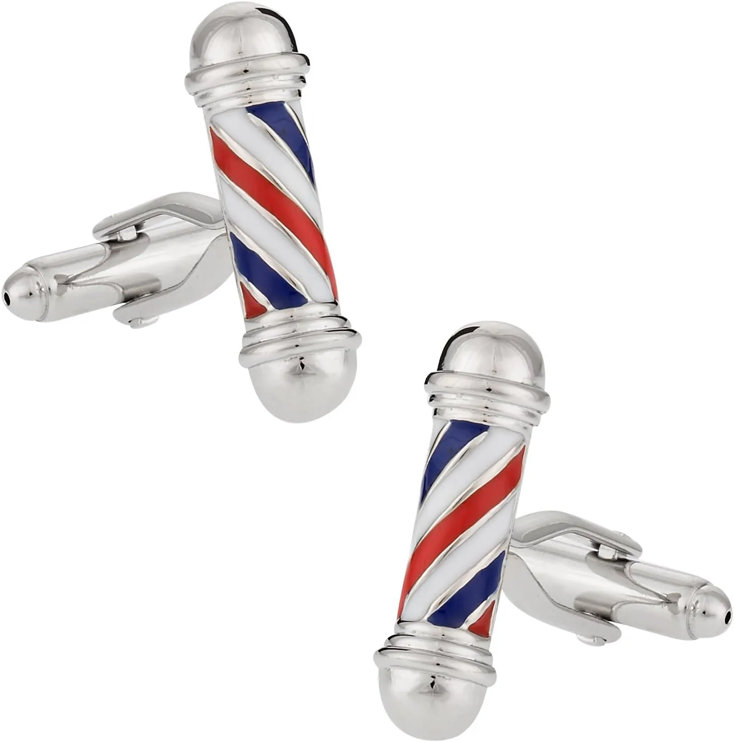 Cuff-Daddy Barber Pole Cufflinks with Presentation Box