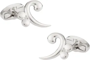 Cuff-Daddy Base Clef Music Cufflinks with Presentation Box