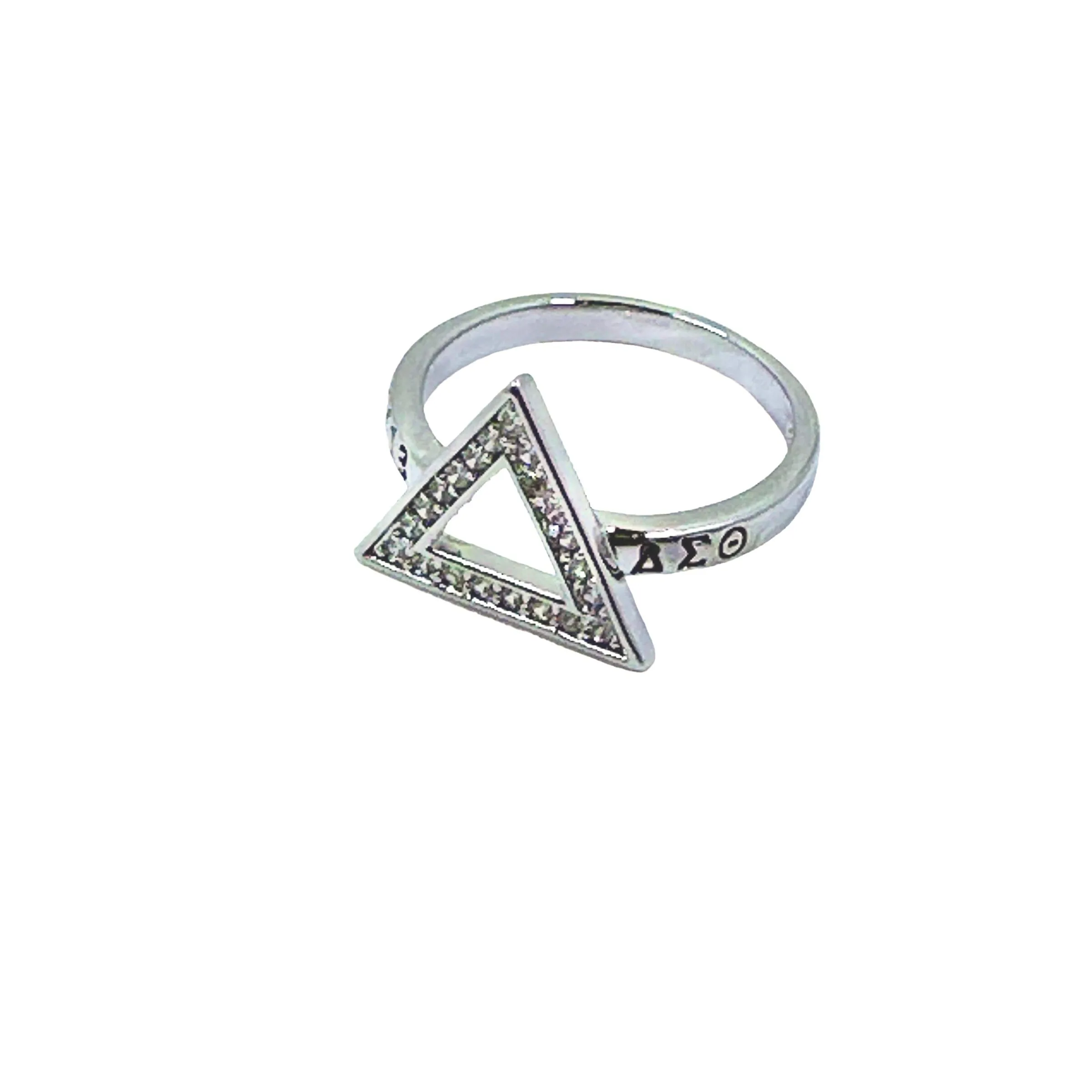 Delta Sigma Theta Sterling Silver Triangle Ring