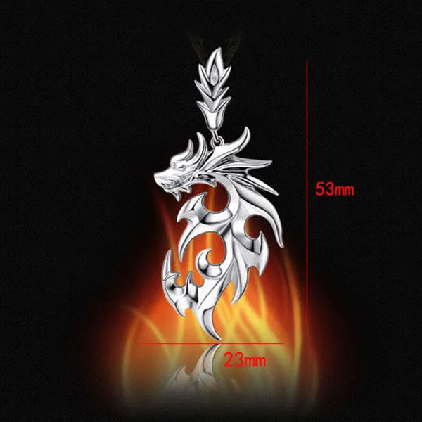 Dragon Shape Accessories Necklaces & Pendants For Men New Fashion Silver Jewelry Necklace