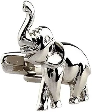 Elephant Cufflink Animal Trunk Gift Wedding Zoo Novelty   Box & Cleaner