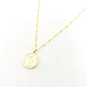Elizabeth Dos Pesos Coin Necklace | Gold