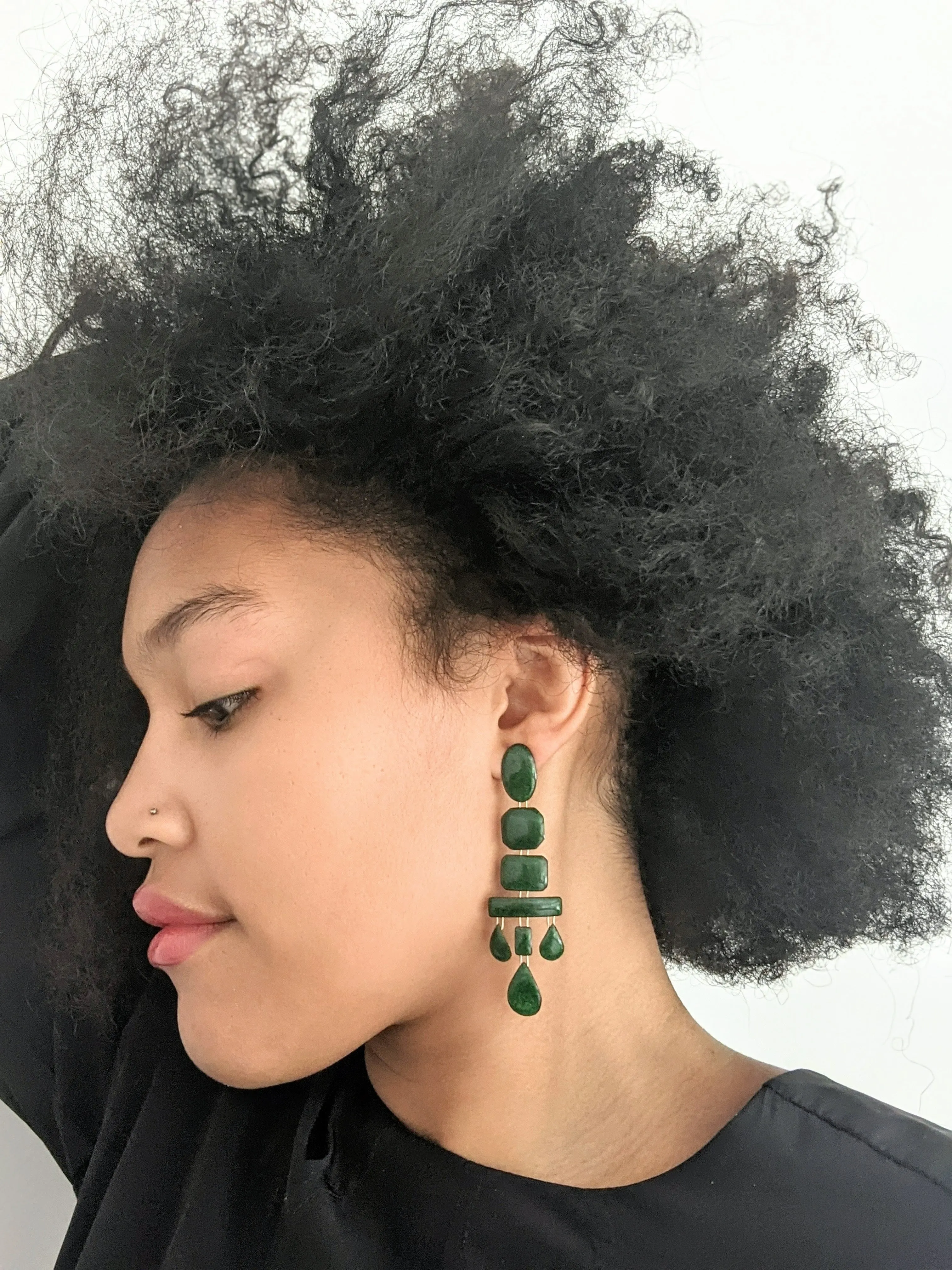 Emerald Green Chandelier Earrings
