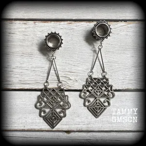 Erzulie tunnel earrings-Veve earrings