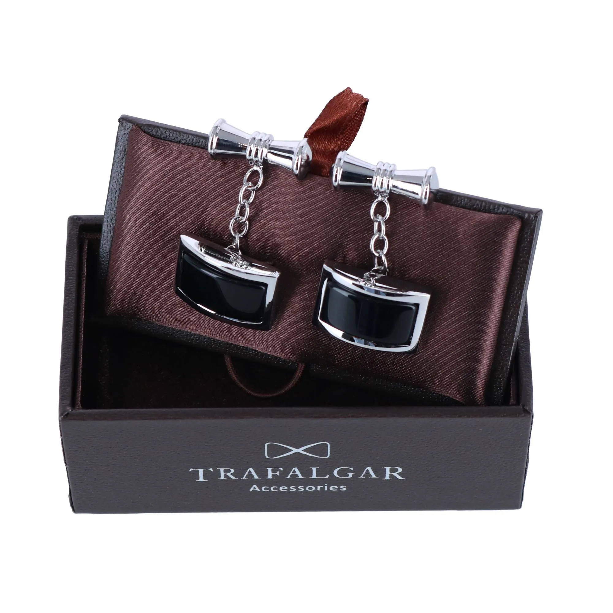 Esteban the Black Agate Cufflinks (1 Pair)