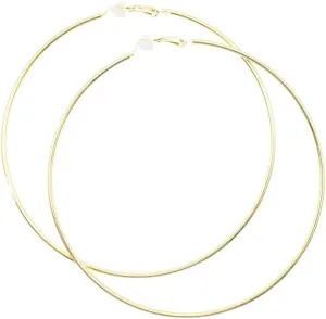 Extra Large Non Pierced Earrings for Women Men - Big Round Circle Clip On Huggie Hoop Earrings Hypoallergenic