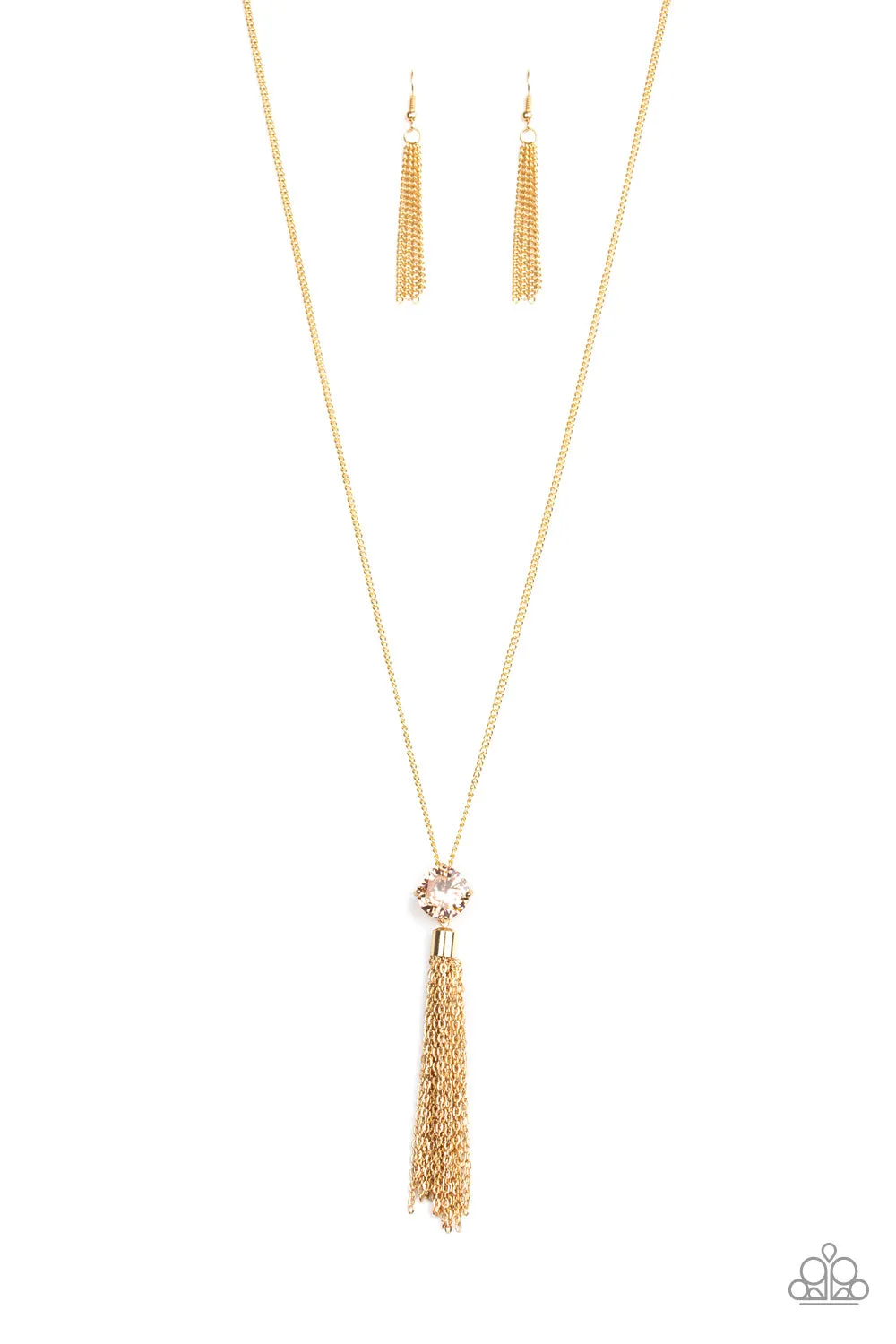 Five-Alarm FIREWORK - Gold Necklace - Paparazzi Accessories