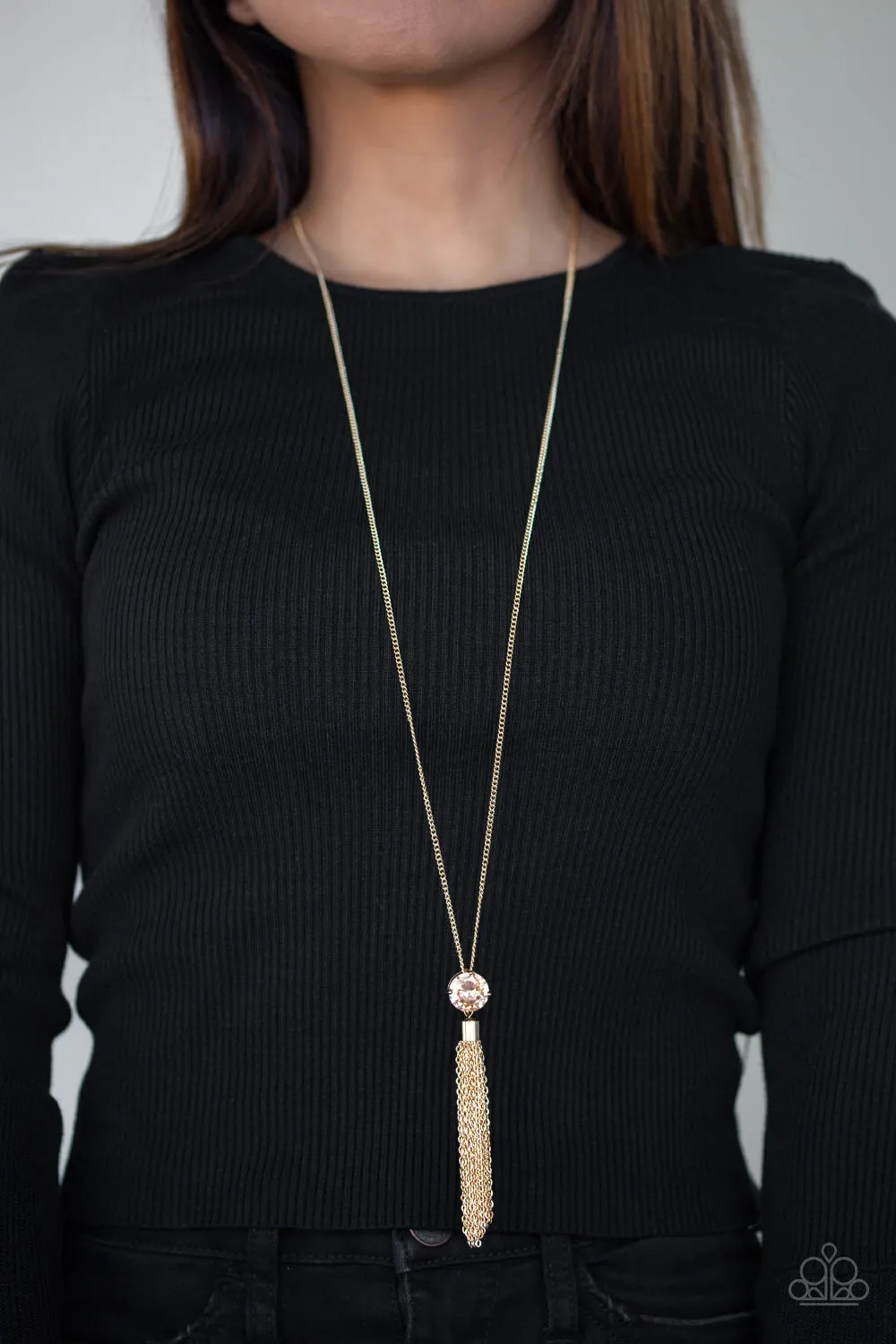 Five-Alarm FIREWORK - Gold Necklace - Paparazzi Accessories