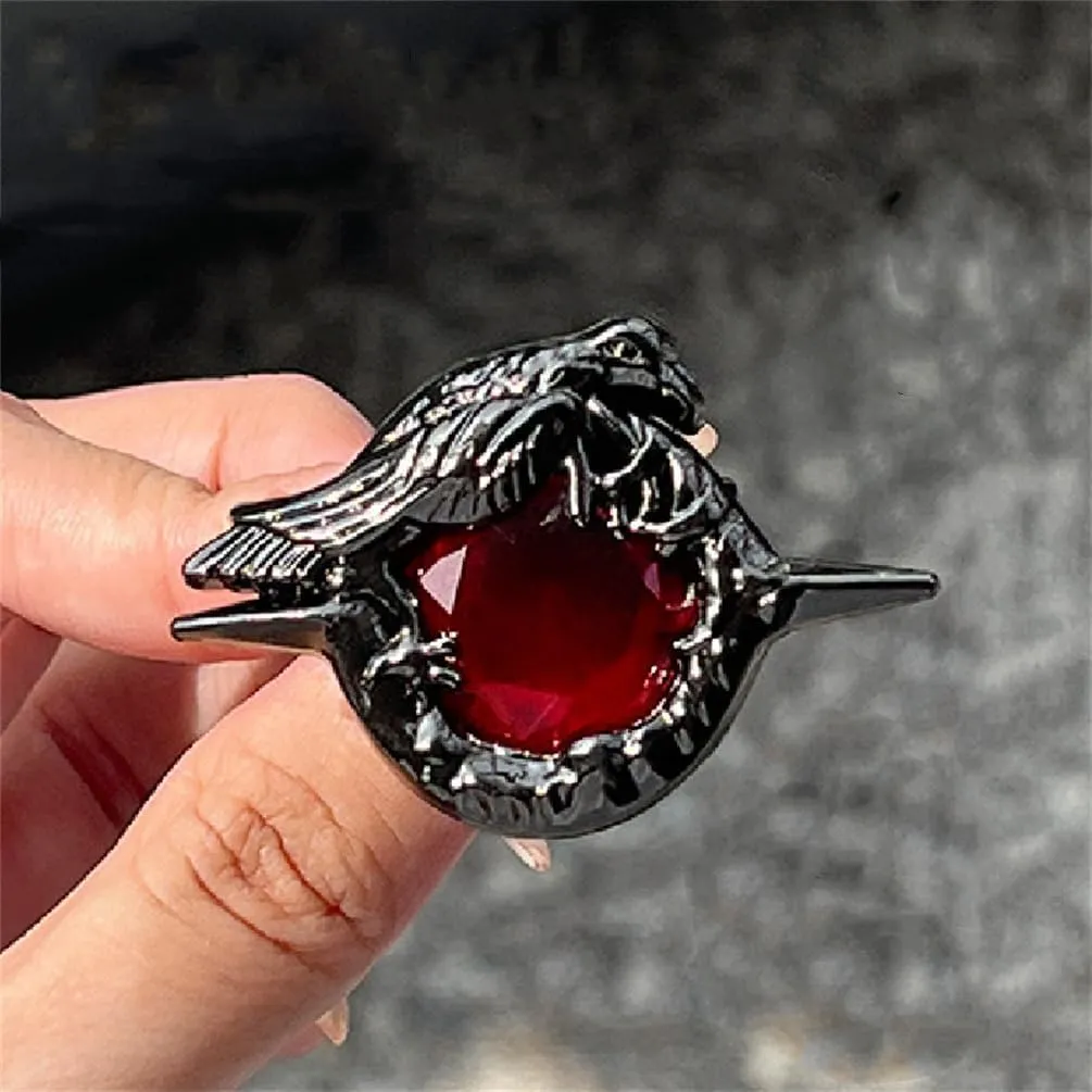 Game Love and deepspace Sylus Crow Cosplay Badge Necklace Alloy Red Gem Brooch Lapel Pins Jewelry Bag Costume Accessories Prop Gifts