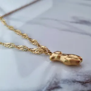Gold body necklace